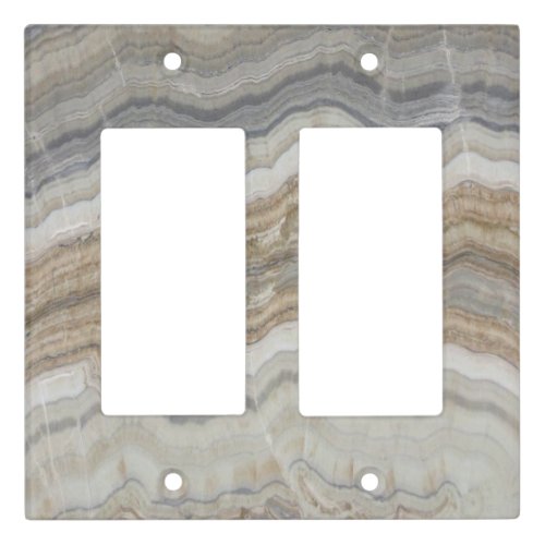 minimalist scandinavian granite brown grey marble light switch cover