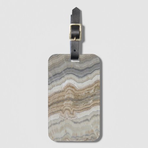 minimalist scandinavian granite brown grey marble luggage tag