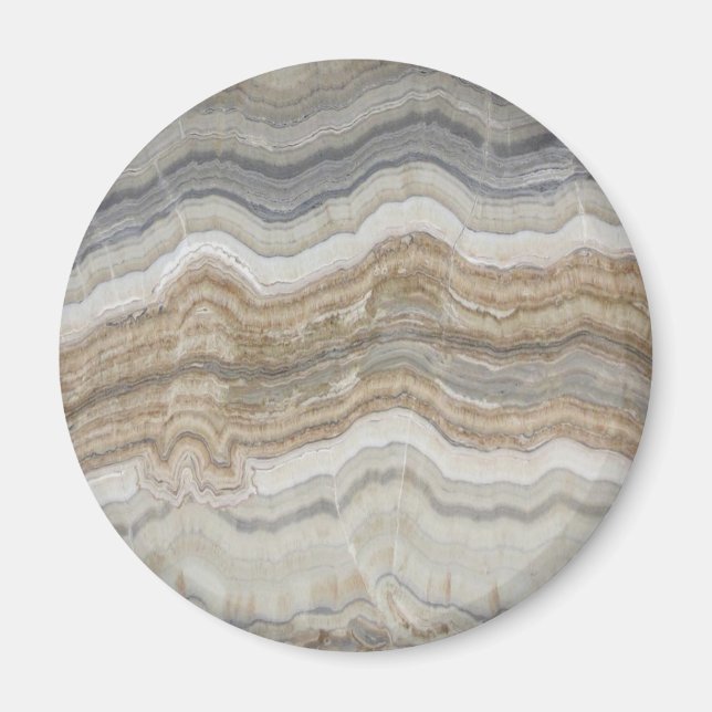 minimalist scandinavian granite brown grey marble magnet (Front)