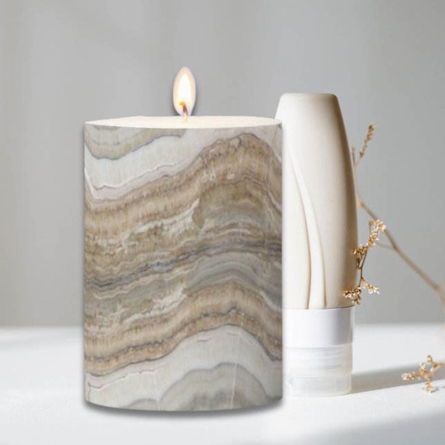 minimalist scandinavian granite brown grey marble pillar candle (minimalist scandinavian granite brown grey marble pillar candle)