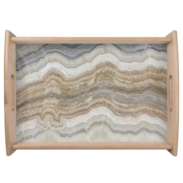 minimalist scandinavian granite brown grey marble serving tray (Front)