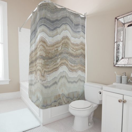 minimalist scandinavian granite brown grey marble shower curtain