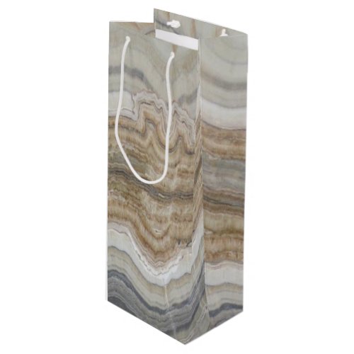minimalist scandinavian granite brown grey marble wine gift bag