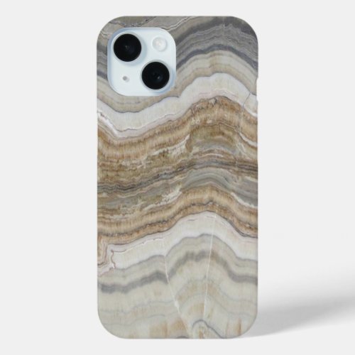minimalist scandinavian white brown grey marble iPhone 15 case