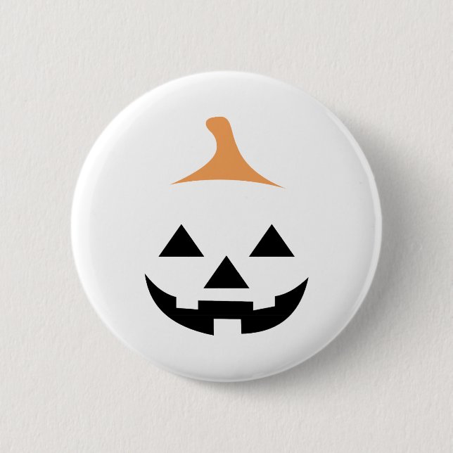 Minimalist Scary Pumpkin Button (Front)