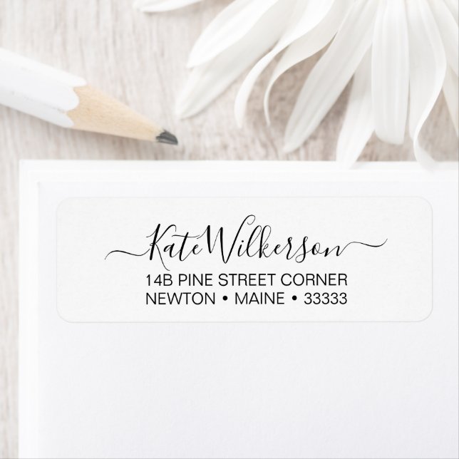 Minimalist Script Address Label (Insitu)