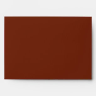 Minimalist Script Amber Rust Red Envelope