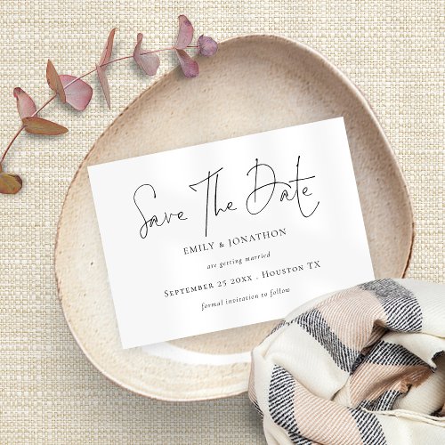 Minimalist Script Any Color Save The Date