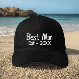 Minimalist Script Best Man Groom Team Gifts Embroidered Baseball Cap