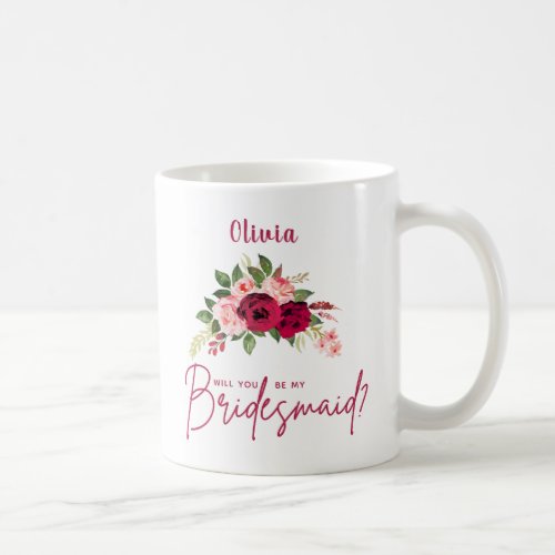 Minimalist Script Bride Maid of Honor Proposal  Co Coffee Mug