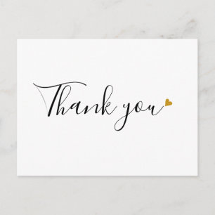 Minimalist Script Business Thank You Postcard