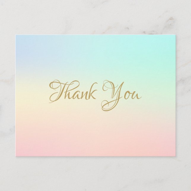 Minimalist Script Business Thank You Postcard (Front)