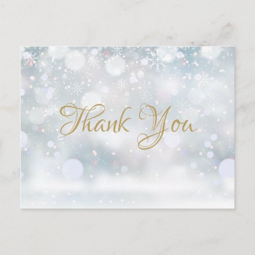 Minimalist Script Business Thank You Postcard