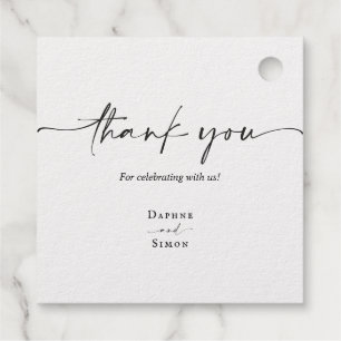 Minimalist Script ELLE Foil Favor Tags