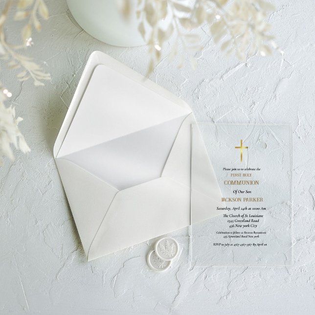 Minimalist script first holy communion  invitation (Creator Uploaded)