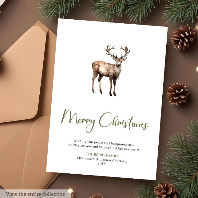 Minimalist Script Font Holiday Christmas Greeting  Card (Minimalist Script Font Holiday Christmas Greeting Card

)