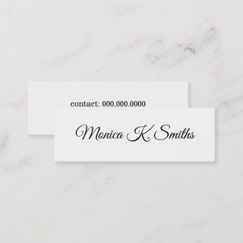 minimalist script_font_style elegant  modern mini business card