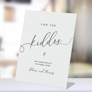 Minimalist Script Foor the Kiddos Wedding Sign