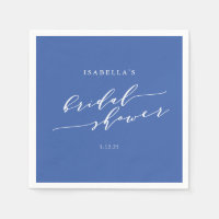 Minimalist Script French Blue Custom Bridal Shower