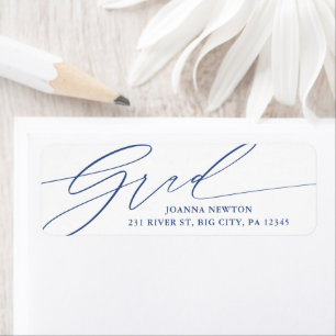 Minimalist Script Graduation Return Address Label