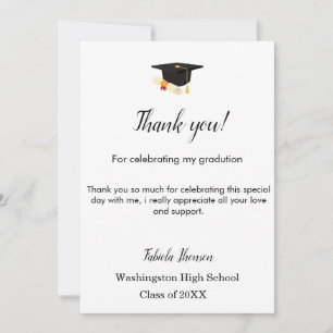 Minimalist  Script graduation thank you message