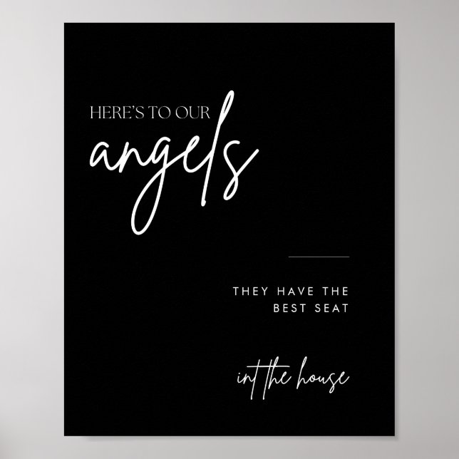 Minimalist Script In Loving Memory Wedding Signs (Front)