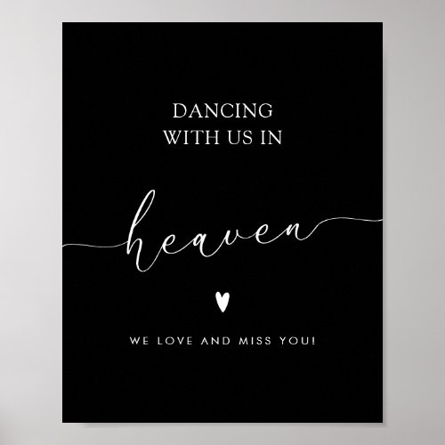 Minimalist Script In Loving Memory Wedding Signs