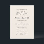 Minimalist Script Ivory Cream Modern Bat Mitzvah Invitation<br><div class="desc">Custom Minimalist Script Ivory Cream Modern Bat Mitzvah Invitation</div>