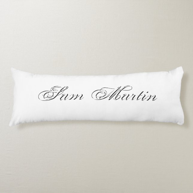 Minimalist Script Lovely 3d Monogram Body Pillow (Front)