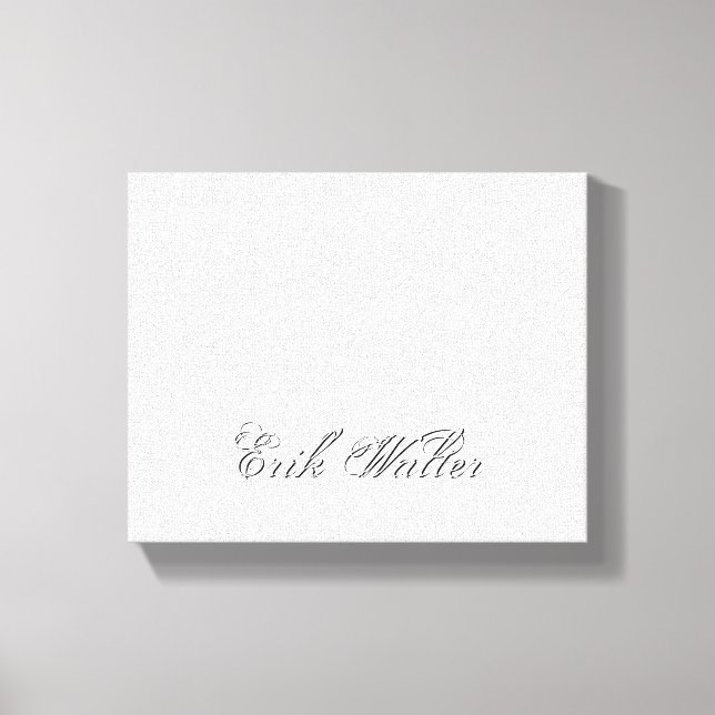 Minimalist Script Lovely 3d Monogram Canvas Print (Front)