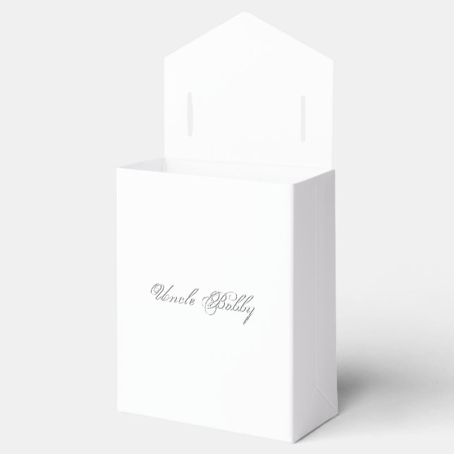 Minimalist Script Lovely 3d Monogram Favor Boxes (Opened)