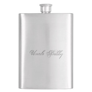 Minimalist Script Lovely 3d Monogram Flask