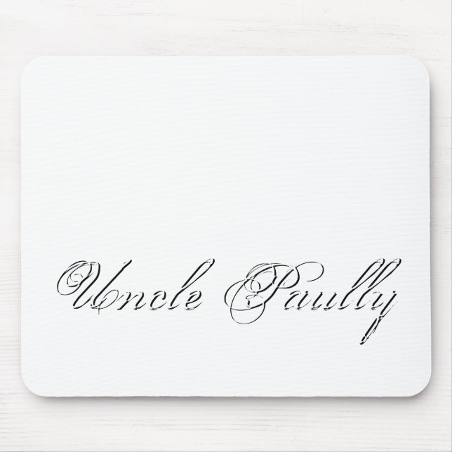 Minimalist Script Lovely 3d Monogram Mouse Pad (Front)