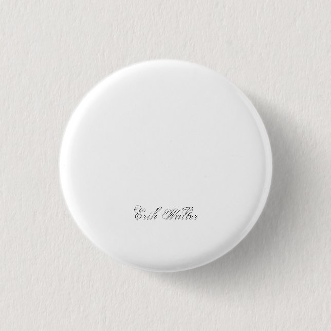 Minimalist Script Lovely 3d Monogram Pinback Button (Front)