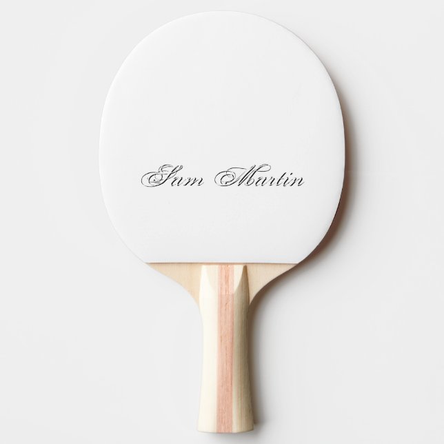 Minimalist Script Lovely 3d Monogram Ping-Pong Paddle (Front)