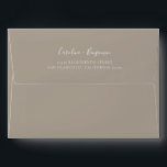 Minimalist Script Modern Boho Taupe Brown Wedding Envelope<br><div class="desc">Minimalist Script Modern Boho Taupe Brown Wedding Envelopes</div>