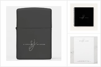 Minimalist   Script Monogram Initials