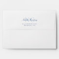 Minimalist Script Navy Blue Two Monogram Envelope | Zazzle