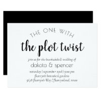 Minimalist Script | One with Wedding Plot Twist Invitation