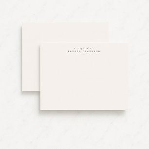 Minimalist script Personal Stationery Note Card