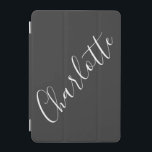 Minimalist Script Personalized Name Black White  iPad Mini Cover<br><div class="desc">Minimalist Script Typography Name in Black and White iPad Case</div>