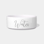 Minimalist script pet water bowl<br><div class="desc">This minimalist script water bowl will look great in your kitchen</div>