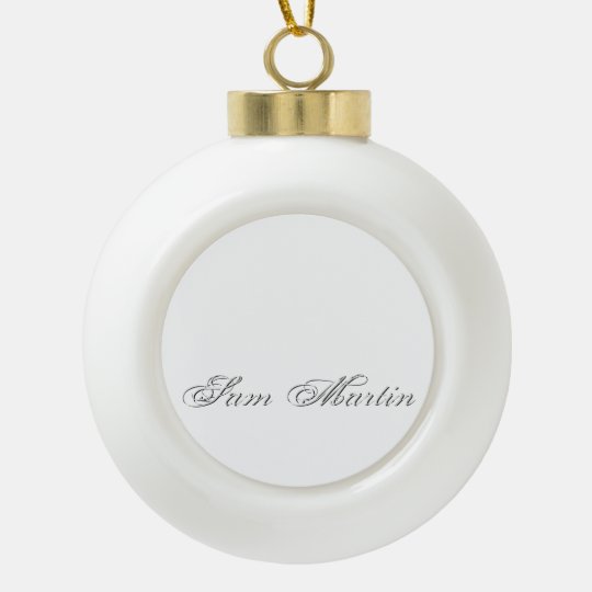Minimalist Script Plain Personalized 3d Monogram Ceramic Ball