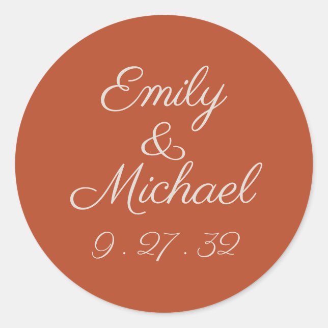 Minimalist Script Pumpkin Spice Names Sticker (Front)