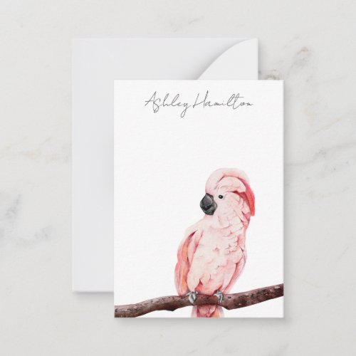 Minimalist Script Simple Bird Note Card