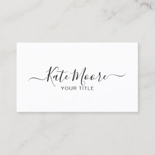 Minimalist Script Typeface Professional Business Card