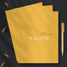 Minimalist Script Typography Mustard Yellow