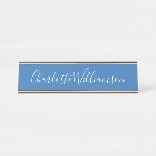 Minimalist Script Typography Name Personalized    Desk Name Plate