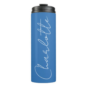 Minimalist Script Typography Name Personalized Thermal Tumbler