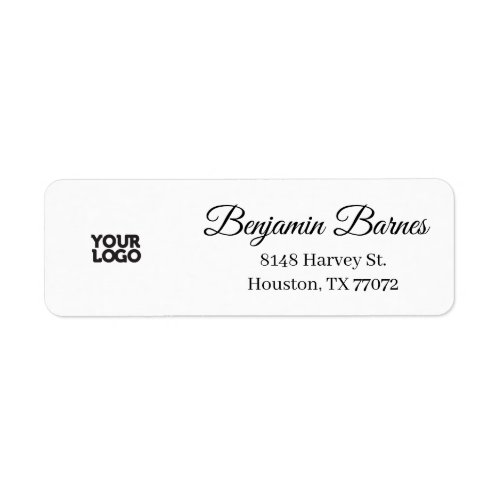 Minimalist Script Typography Return Address Label